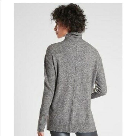 Athleta Transit Colorblock Turtleneck Grey Sweater - Picture 2 of 8